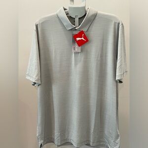 Mens XL gray puma polo NWT